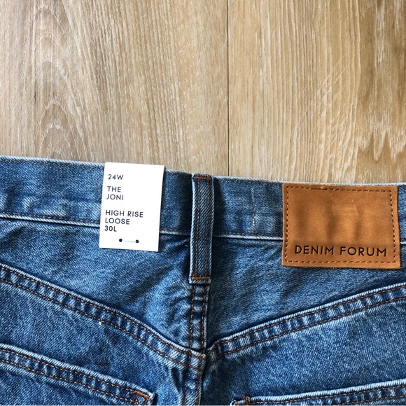 NWT Aritzia Denim Forum New Joni High Rise Loose in 4 Yrs Retro Mid Bleu - Picture 14 of 16